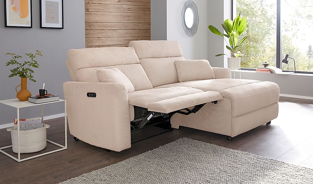 INOSIGN Ecksofa »JENNA, L-Form, 209cm, manuelle u. elektrische Funktion, mi günstig online kaufen