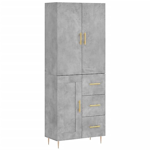 vidaXL Highboard Betongrau 69,5x34x180 cm Holzwerkstoff 3196007 günstig online kaufen