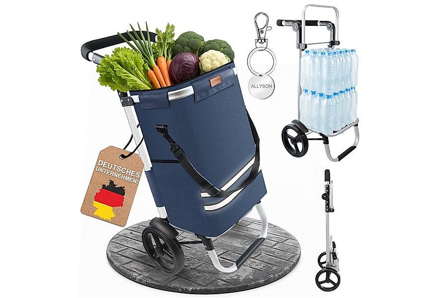 Allyson Einkaufstrolley Einkaufswagen klappbar, Einkauftrolley mit 56L Kapa günstig online kaufen