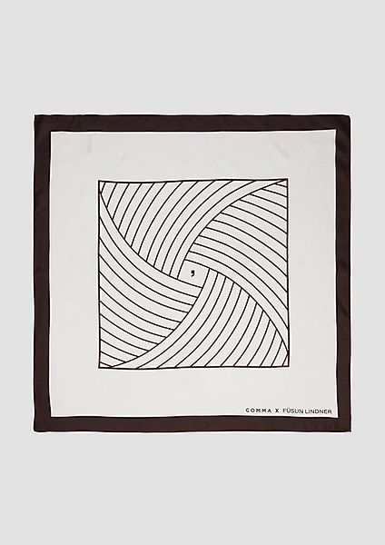 comma Schal Tuch, Seidentuch mit geometrischem Muster, comma x Füsun Lindne günstig online kaufen