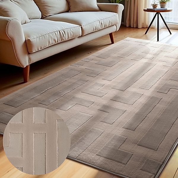 ELLE DECORATION Designteppich »Onyx«, rechteckig, 9 mm Höhe, Wohnzimmer, Sc günstig online kaufen