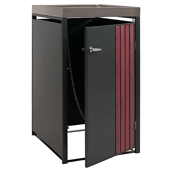 Proregal 1er-Mülltonnenverkleidung Mit Pflanzkasten HxBxT 125x68x84 cm Anth günstig online kaufen