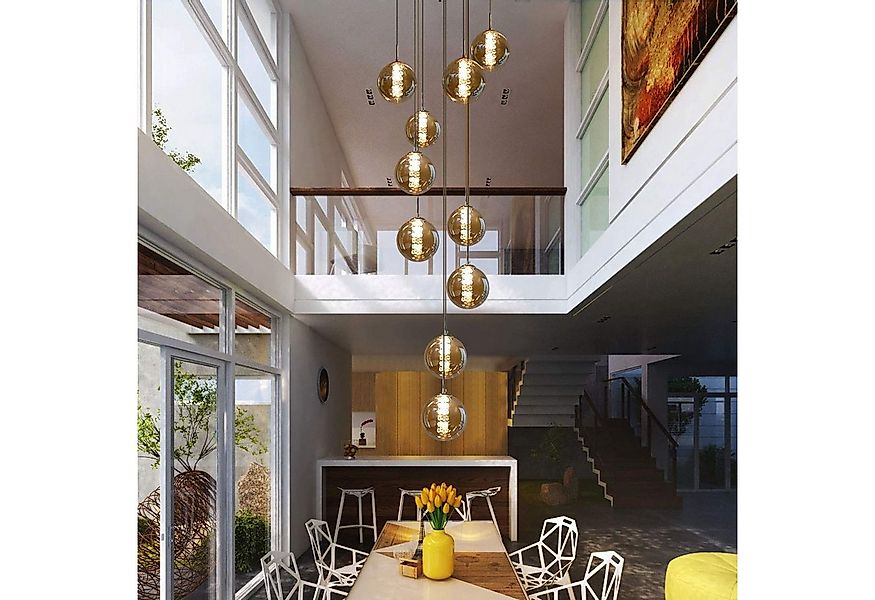 ZMH Pendelleuchte Esstisch 150CM Höhenverstellbar Pendellampe Kronleuchte W günstig online kaufen