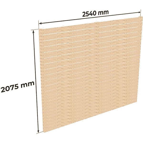 Holzbrüder Carport-Seitenwand Ralf Fichte 207,5 cm x 254 cm Imprägniert günstig online kaufen