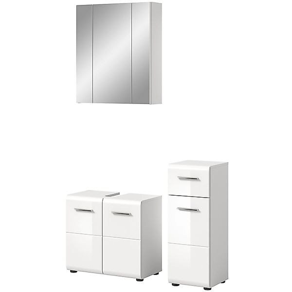 Inn.Furn Badmöbel-Set 3-teilig in Weiß Hochglanz 105 cm Cover günstig online kaufen