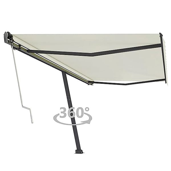 furnicato Standmarkise Automatisch 500x350 cm Cremeweiß günstig online kaufen