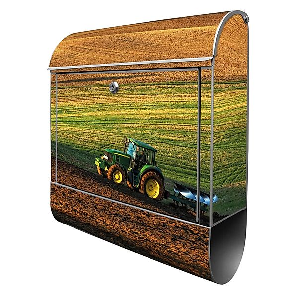 Banjado Design Briefkasten Silber Pulverbeschichtet 39x47x14cm 2 Schlüssel günstig online kaufen