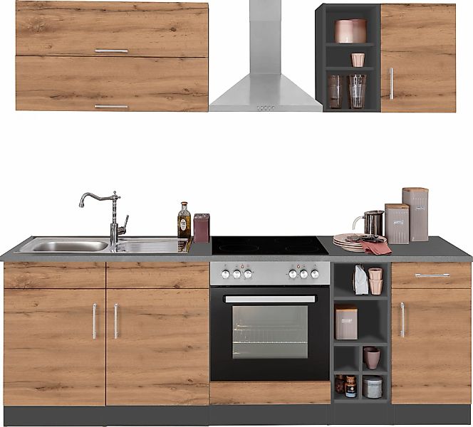 KOCHSTATION Küchenzeile "KS-Colmar" mit E-Geräten, Breite 240 cm günstig online kaufen