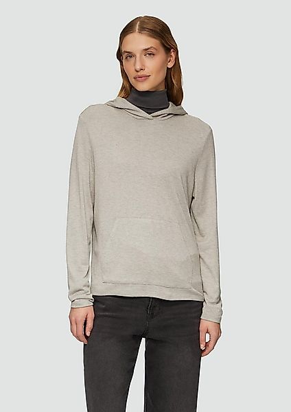 s.Oliver Langarmshirt T-Shirt Leichter Hoodie aus Viskose-Jersey günstig online kaufen