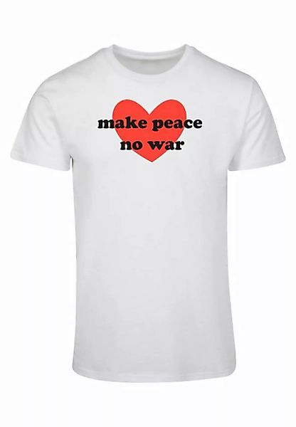 Merchcode T-Shirt Merchcode Herren Peace - Red Heart White Basic T-Shirt (1 günstig online kaufen