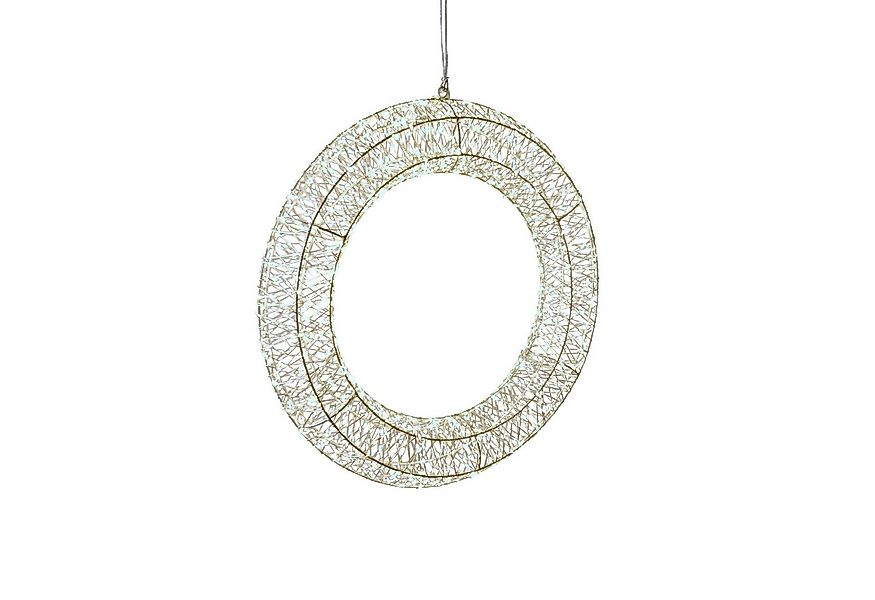 Werner Voß Stehlampe LED Kranz aus Metall Ø 50 cm. Dimmbar mit Timer und Fe günstig online kaufen