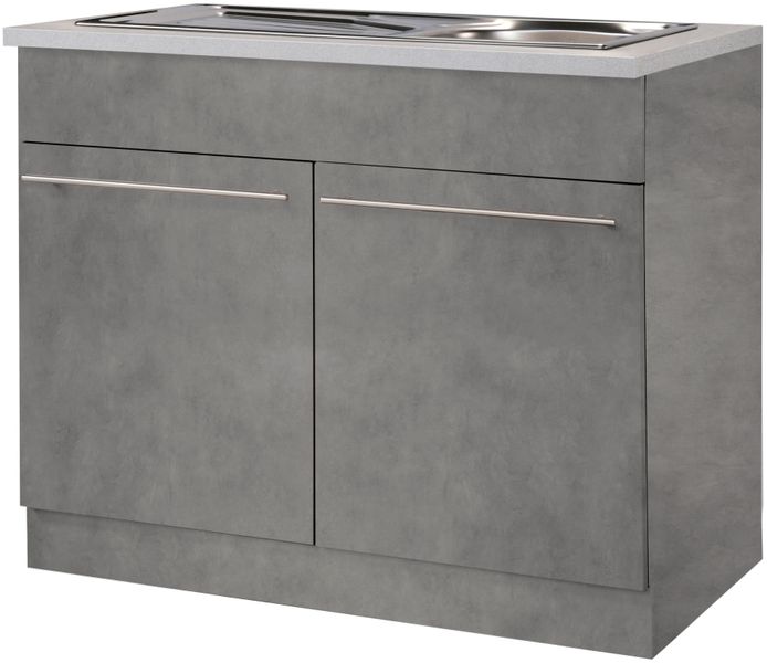 wiho Küchen Spülenschrank "Chicago" 100 cm breit, inkl. Einbauspüle aus Ede günstig online kaufen