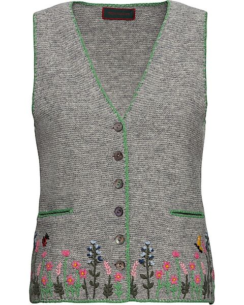 Reitmayer Strickweste Kurze Strickweste mit Blumenstickerei günstig online kaufen