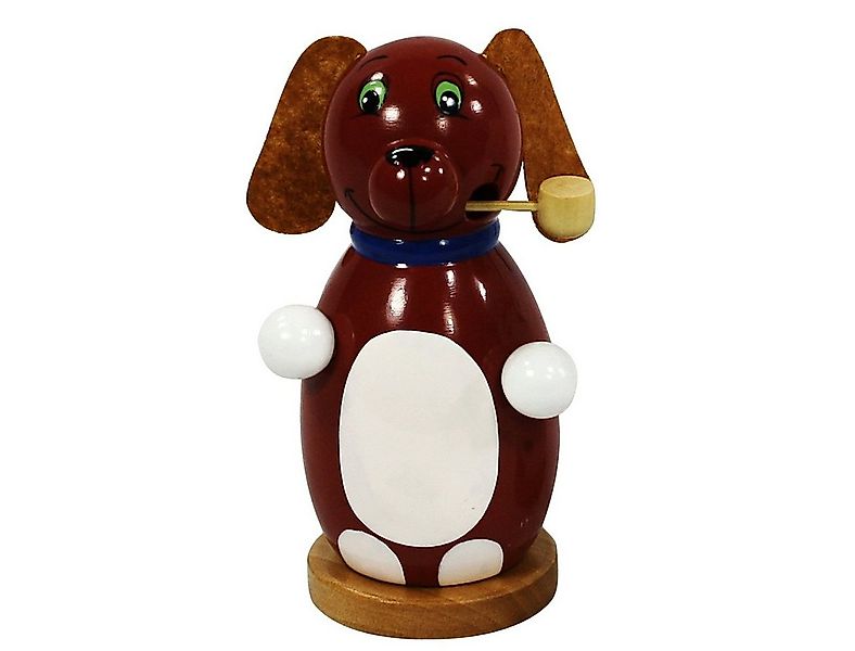 Dekohelden24 Räuchermännchen Holz-Räuchermann Hund, in braun, ca. 13 cm, (1 günstig online kaufen