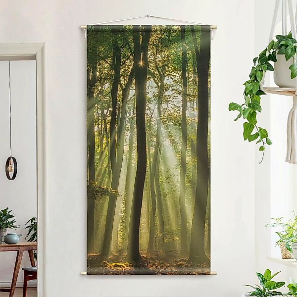 Wandteppich Sonnentag im Wald günstig online kaufen