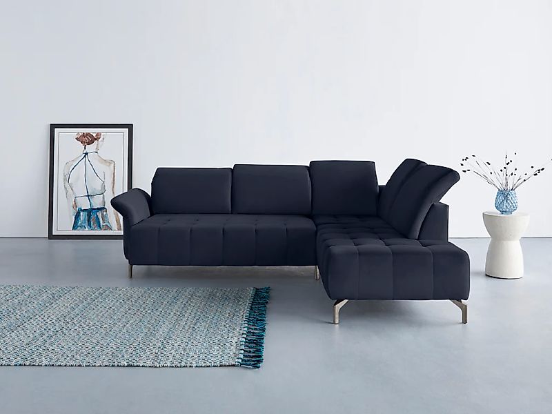 Home affaire Ecksofa "Fresh L-Form" Federkern, wahlweise Kopfteilverstellun günstig online kaufen