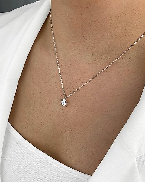 DANIEL CLIFFORD Kette mit Anhänger 'Belle' Damen Halskette Silber 925 Solit günstig online kaufen