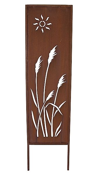 Dekoleidenschaft Gartenstecker Dekoschild "Schilf" 117 cm günstig online kaufen