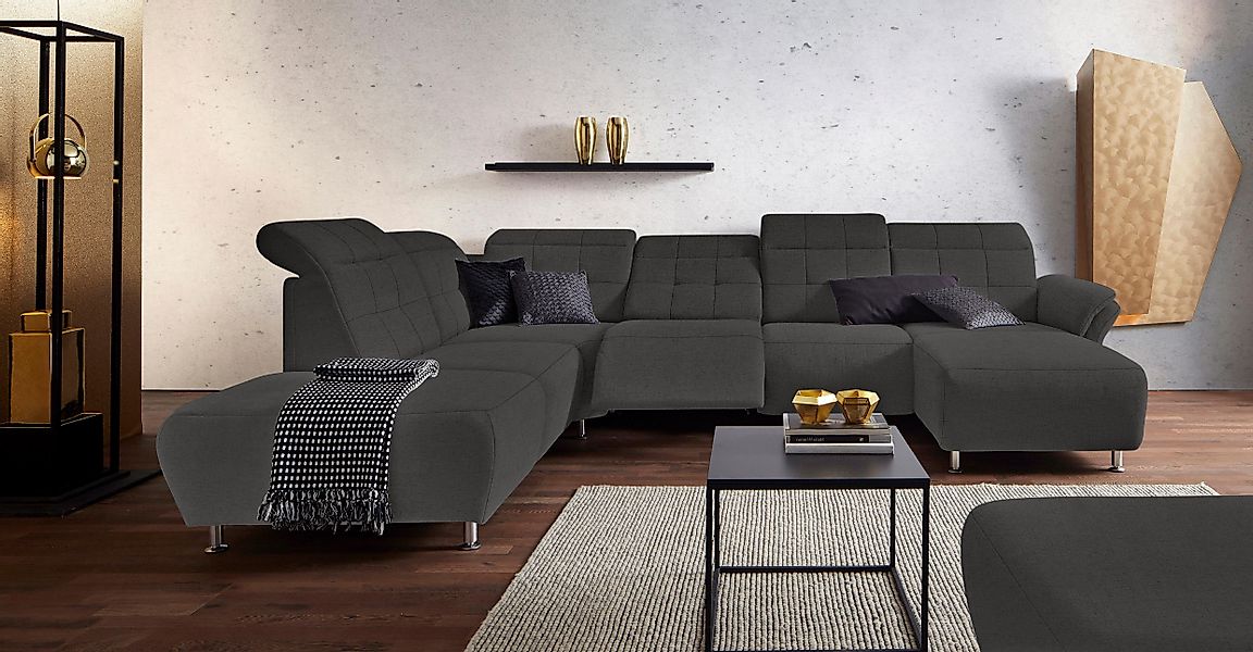 Places of Style Wohnlandschaft »Manhattan U-Form«, 2 Sitze mit elektrischer günstig online kaufen