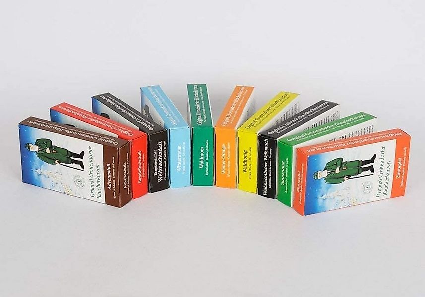 Crottendorfer Duftkerze 10 Päckchen Räucherkerzen - Weihrauch, Sandel, Wald günstig online kaufen