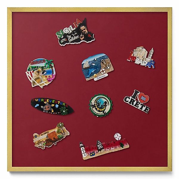 Tulup Magnettafel Reisemagnete Magnetboard Farbe Burgunderrot 50x50 cm Magn günstig online kaufen