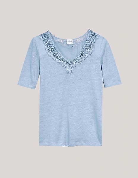 MADELEINE Kurzarmshirt "Shirt Kurzarm-Shirt aus Leinen mit feinem Spitzen-A günstig online kaufen