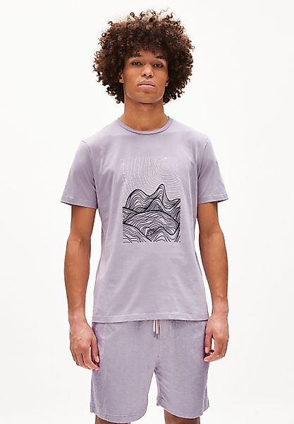 T-Shirt JAAMES LINES in purple noise von ARMEDANGELS günstig online kaufen