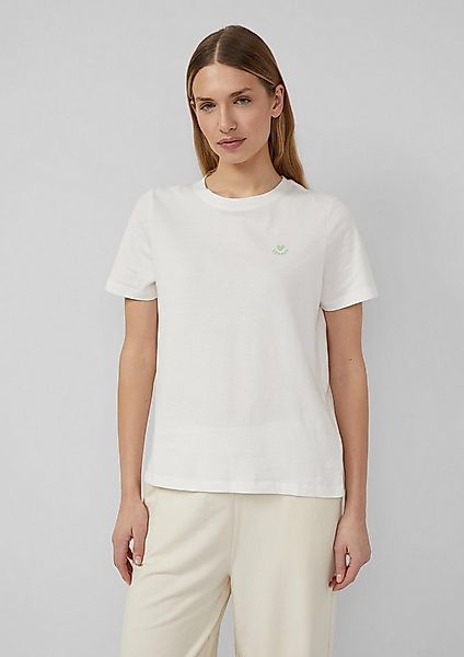 s.Oliver Kurzarmshirt T-Shirt Jersey-T-Shirt im Regular Fit mit Herz-Sticke günstig online kaufen