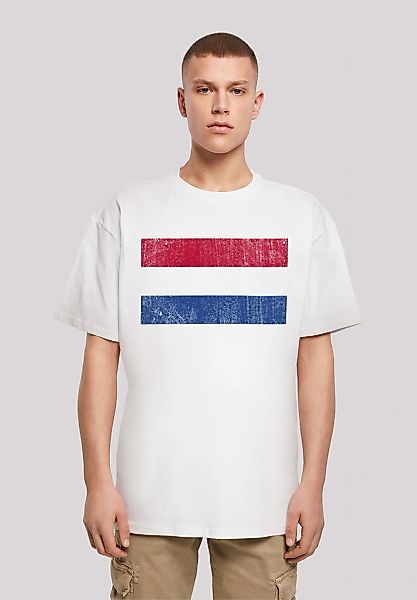 F4NT4STIC T-Shirt "Netherlands NIederlande Holland Flagge distressed" Print günstig online kaufen