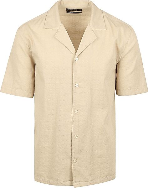 Marc O'Polo Crèpe Hemd Short Sleeves Beige - Größe XXL günstig online kaufen