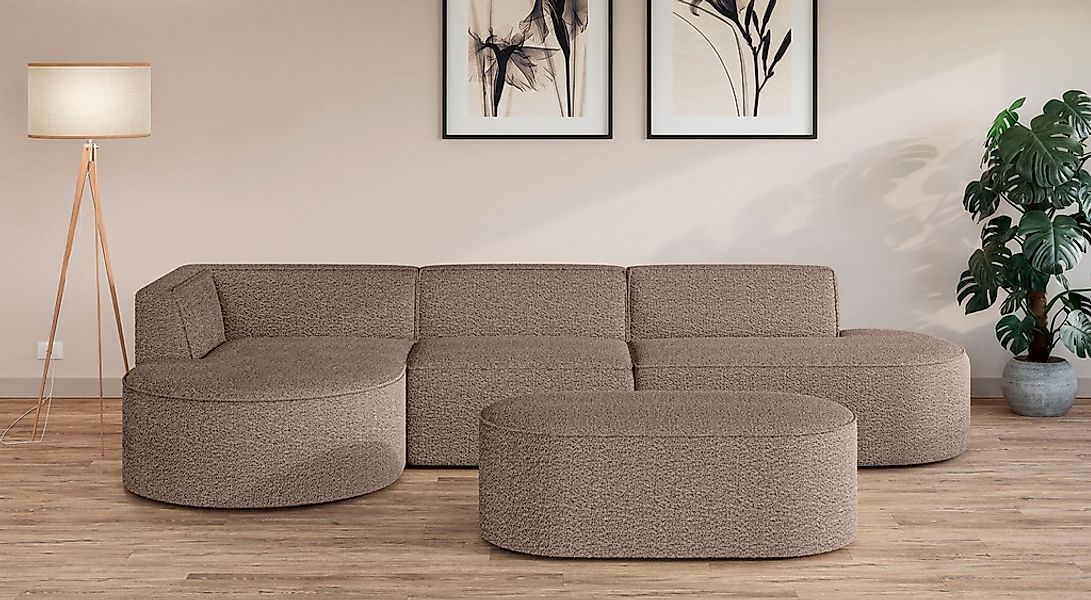 OTTO home Ecksofa "EIVIND Designer Sofa mit Ottomane rechts/links, B/T/H: 3 günstig online kaufen