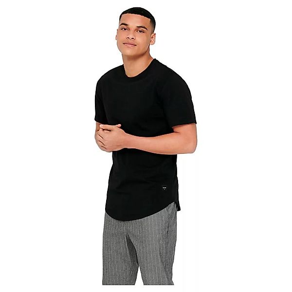 Only & Sons Matt Life Longy Kurzärmeliges T-shirt 3XL Black günstig online kaufen