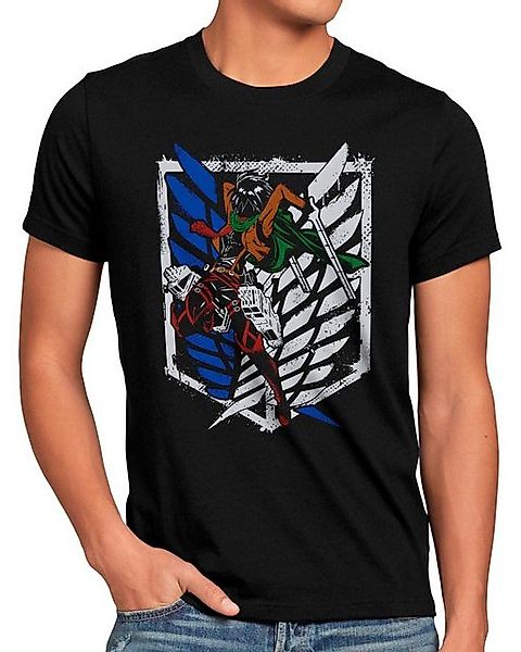 style3 T-Shirt Mikasa Fight attack on titan anime japan manga aot cosplay günstig online kaufen