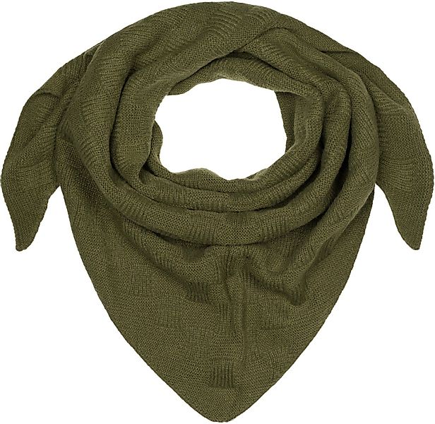styleBREAKER Strickschal Strick Dreiecktuch Schachbrett Strickmuster, günstig online kaufen