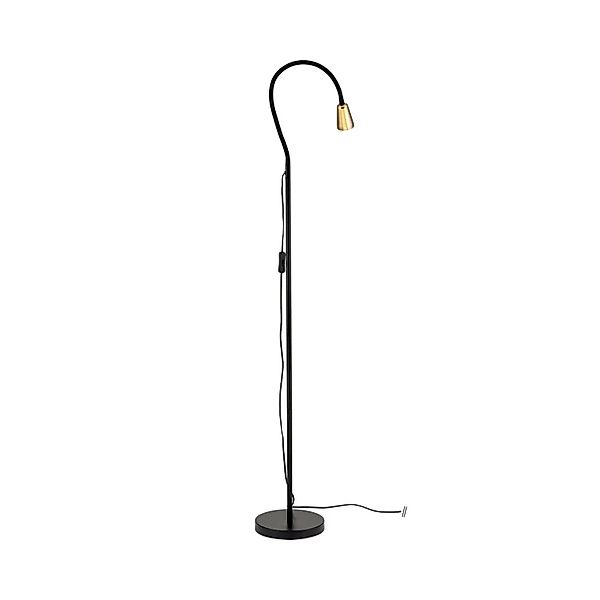 Orion Leuchten Stehlampe Dotty 1 x GU10 Schwarz Gold günstig online kaufen
