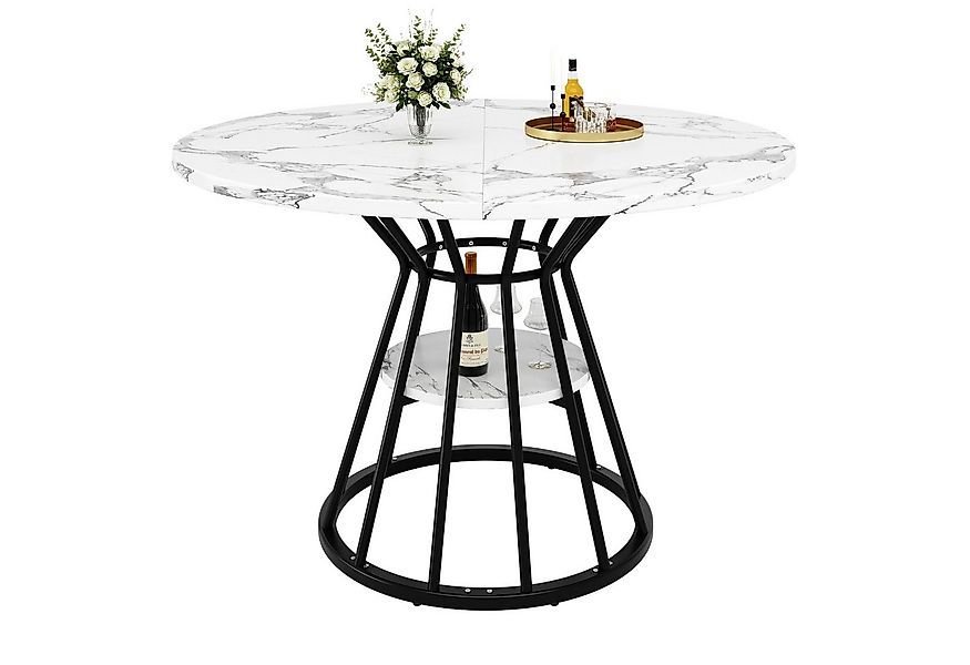 REDOM Esstisch Küchentisch Frühstückstisch (Runder Esstisch Marmormuster 10 günstig online kaufen