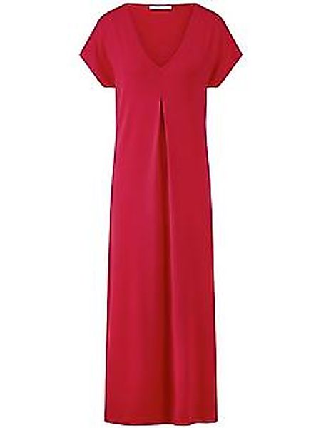 Kleid V-Ausschnitt Peter Hahn rot günstig online kaufen