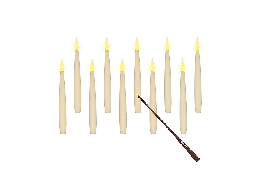 Spetebo Dekofigur Schwebende LED Kerzen warm weiß mit Zauberstab Fernbedien günstig online kaufen