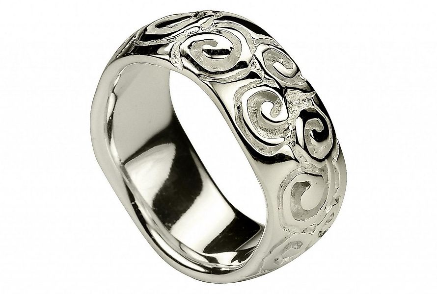SILBERMOOS Silberring Fein-gemusterter Ornamentring, 925 Sterling Silber günstig online kaufen