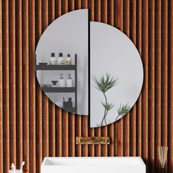 Aica Sanitär Dekospiegel Wandspiegel Halbrund Badspiegel günstig online kaufen