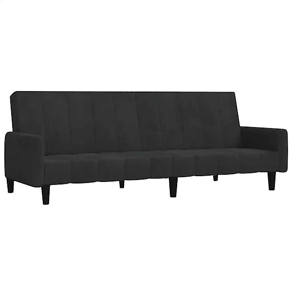 vidaXL Schlafsofa 2-Sitzer Schwarz Samt 375780 günstig online kaufen
