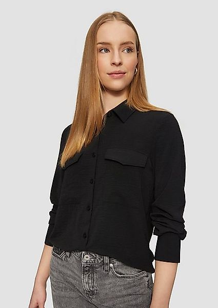 QS Langarmbluse Lässige Hemdbluse mit aufgesetzten Taschen günstig online kaufen