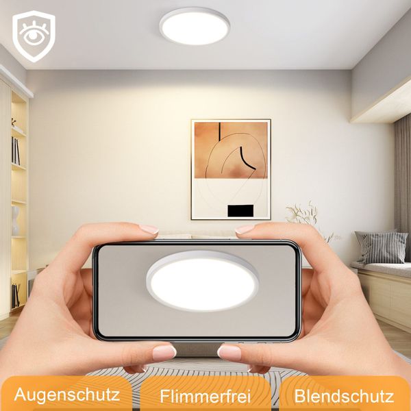 Nettlife LED Deckenleuchte LED Deckenleuchte Flach günstig online kaufen