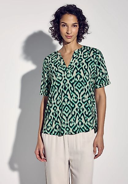 STREET ONE Kurzarmbluse mit All-Over Print günstig online kaufen