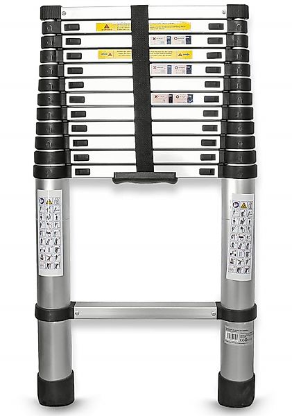 EAXUS Teleskopleiter Ausfahrbare Leiter Aluminium 3,8 günstig online kaufen