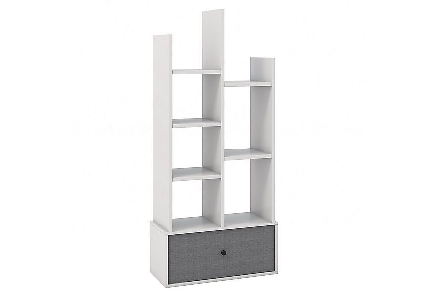 COSTWAY Bücherregal, Standregal mit 7 Fächern und Schublade, 53x24x118cm günstig online kaufen