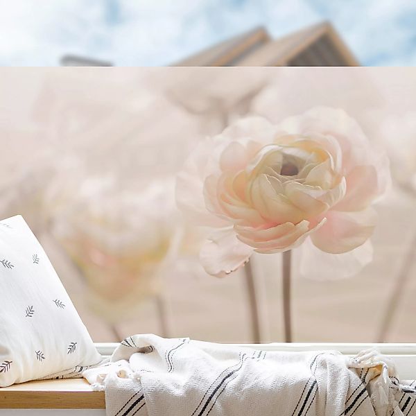 Fensterfolie Zarter Strauch an Rosa Blüten günstig online kaufen