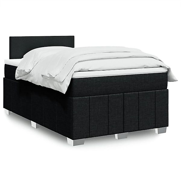 vidaXL Boxspringbett mit Matratze Schwarz 120x190 cm Stoff 3289302 günstig online kaufen