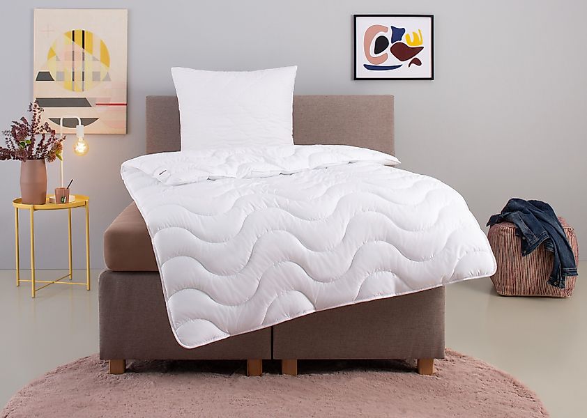 my home Microfaserbettdecke + Microfaserkissen Mailo, günstig online kaufen