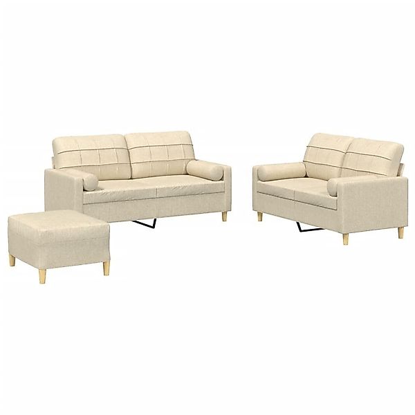 vidaXL Sofa 3-tlg. Sofagarnitur mit Kissen günstig online kaufen